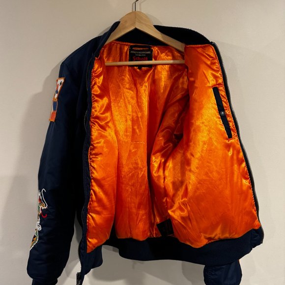 Schott NYC West Pacific Bomber Jacket Medium M South Korea USA Souvenir Flight - Picture 9 of 14